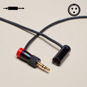 Câble audio Mini XLR3M (TA3M) Coudé - Mini Jack Coudé Vissable - 20 cm