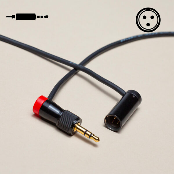 Câble audio Mini XLR3M (TA3M) Coudé - Mini Jack Coudé Vissable - 20 cm