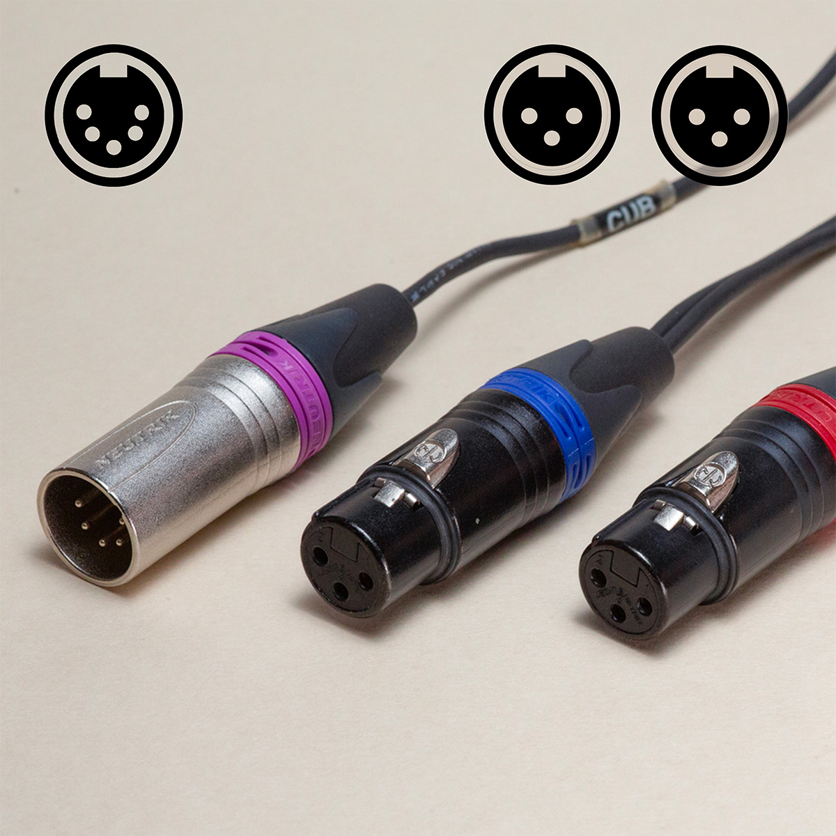 Y XLR5M - 2x XLR3F